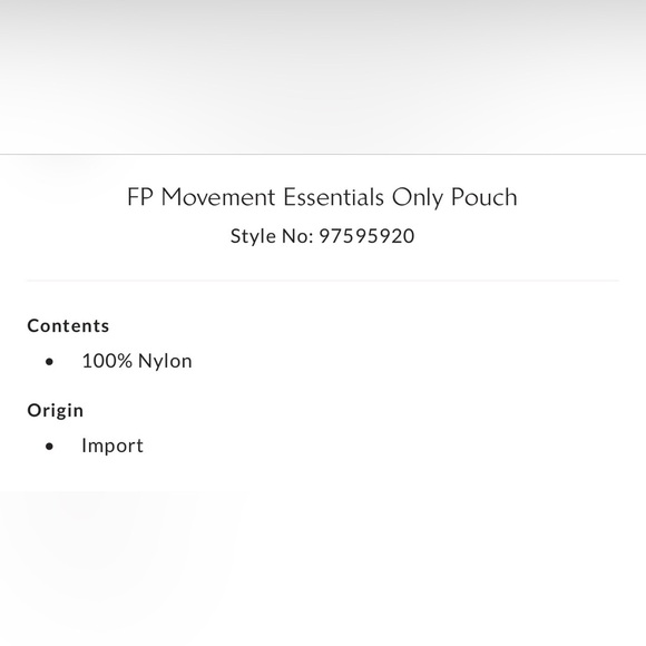 NWT FP Movement by Free People Essentials Only Pouch - Black - Picture 6 of 7